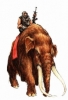 Artwork mastodont rider